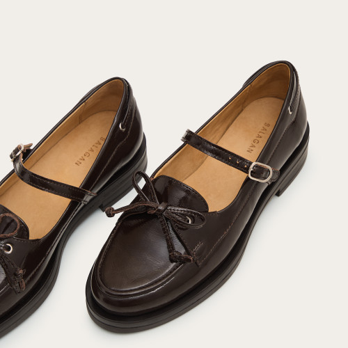 Josie Flats, glossy brown | Balagan Studio