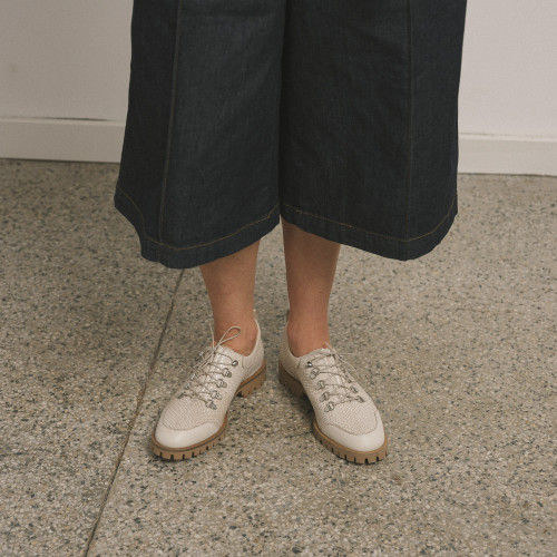 Dolomiti Flats, cream croco| Balagan Studio