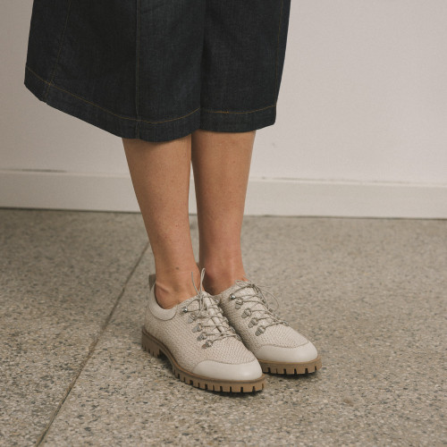 Dolomiti Flats, cream croco| Balagan Studio