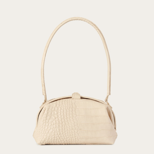 Hug Bag M, cream croco | Balagan Studio