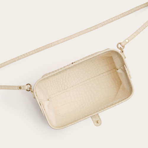 Rofe Bag M, cream croco| Balagan Studio
