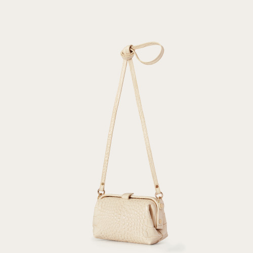 Rofe Bag S, cream croco | Balagan Studio