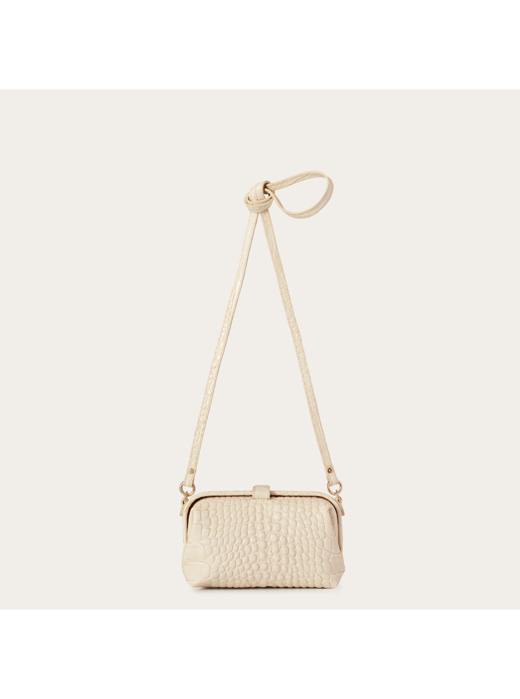 Rofe Bag S, cream croco | Balagan Studio
