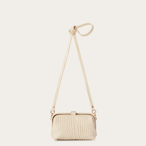 Rofe Bag S, cream croco | Balagan Studio