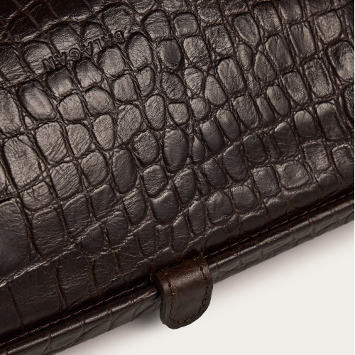 Rofe Bag M, brown croco | Balagan Studio