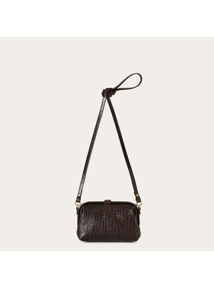 Rofe Bag S, brown croco | Balagan Studio