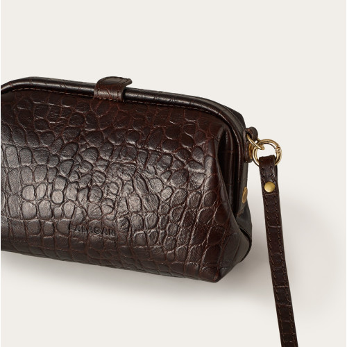 Rofe Bag S, brown croco | Balagan Studio