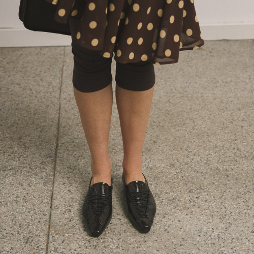Isadora Flats, glossy brown | Balagan Studio