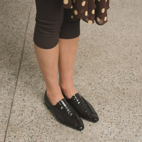 Isadora Flats, glossy brown | Balagan Studio