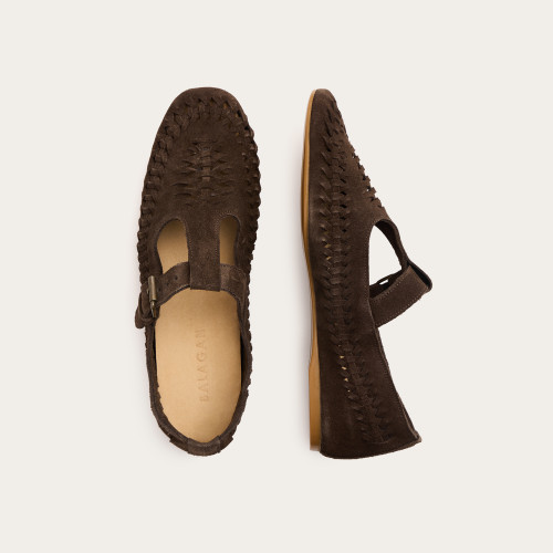 Achla Flats, dark chocolate velvet | Balagan Studio