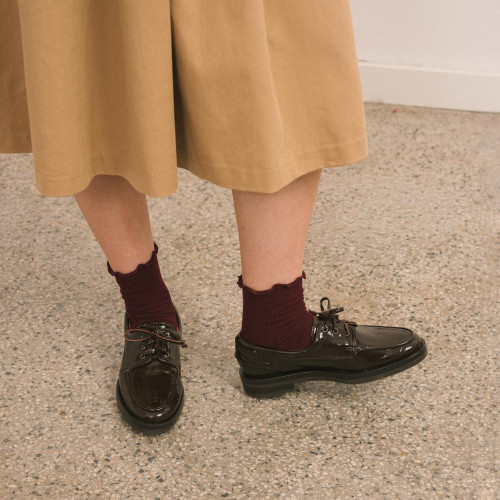 Yacht półbuty, brązowy połysk | Balagan Studio