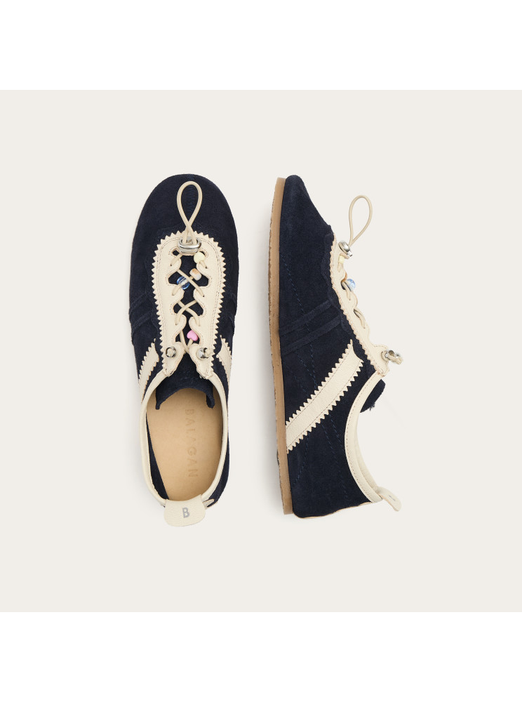 Gent sneakersy, granatowy welur | Balagan Studio