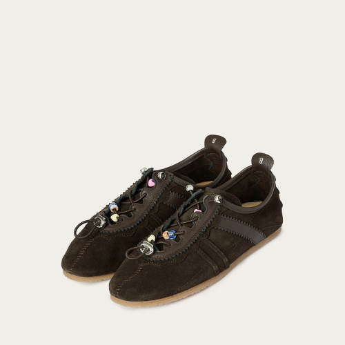 Gent sneakersy, czekoladowy brąz welur | Balagan Studio