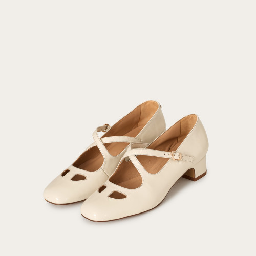 Ginger czółenka, kremowy połysk | Balagan Studio