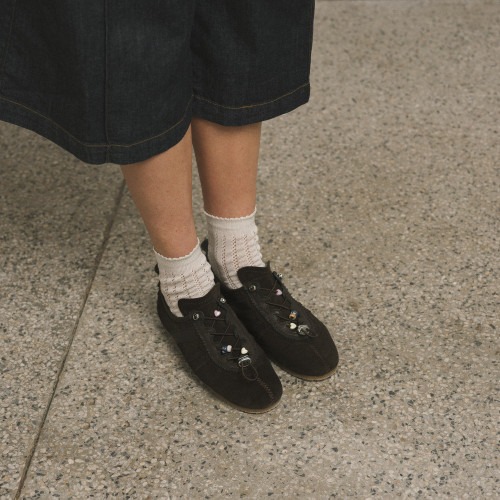 Gent Sneakers, dark chocolate velvet | Balagan Studio