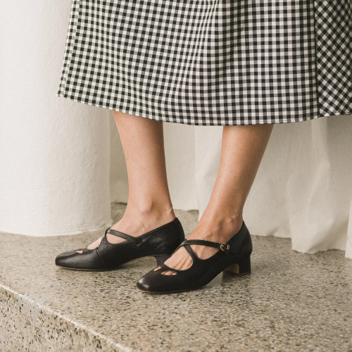 Ginger czółenka, brązowy wzór pytona | Balagan Studio