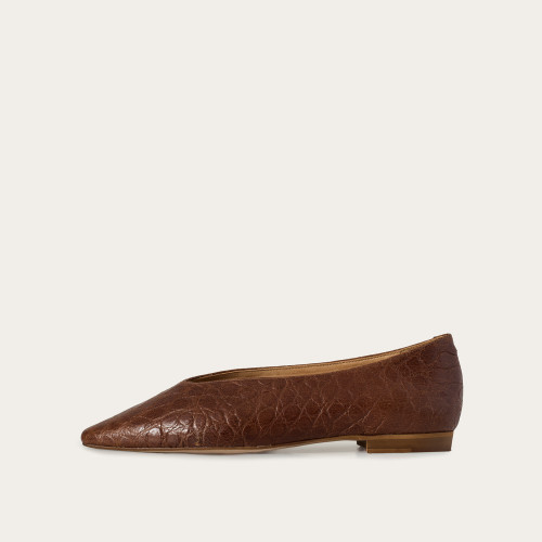 Mila baleriny, brązowy wzór aligatora | Balagan Studio