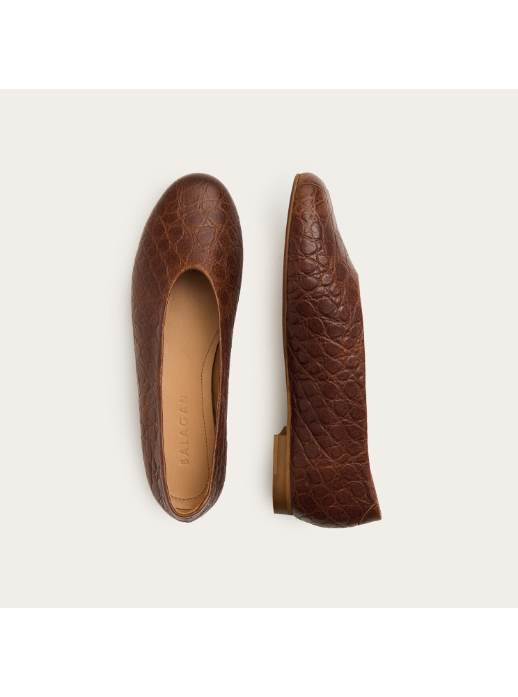 Opera baleriny, brązowy wzór aligatora | Balagan Studio