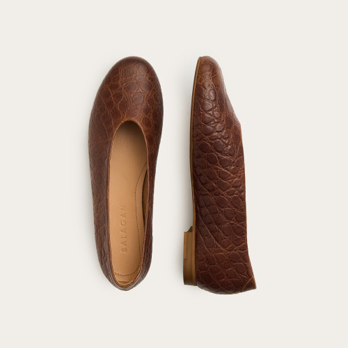 Opera Ballerina, brown alligator pattern | Balagan Studio