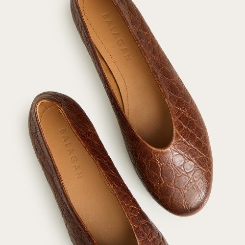 Opera Ballerina, brown alligator pattern | Balagan Studio