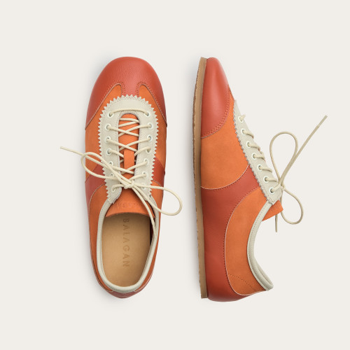 Milano sneakersy, morelowy nubuk | Balagan Studio