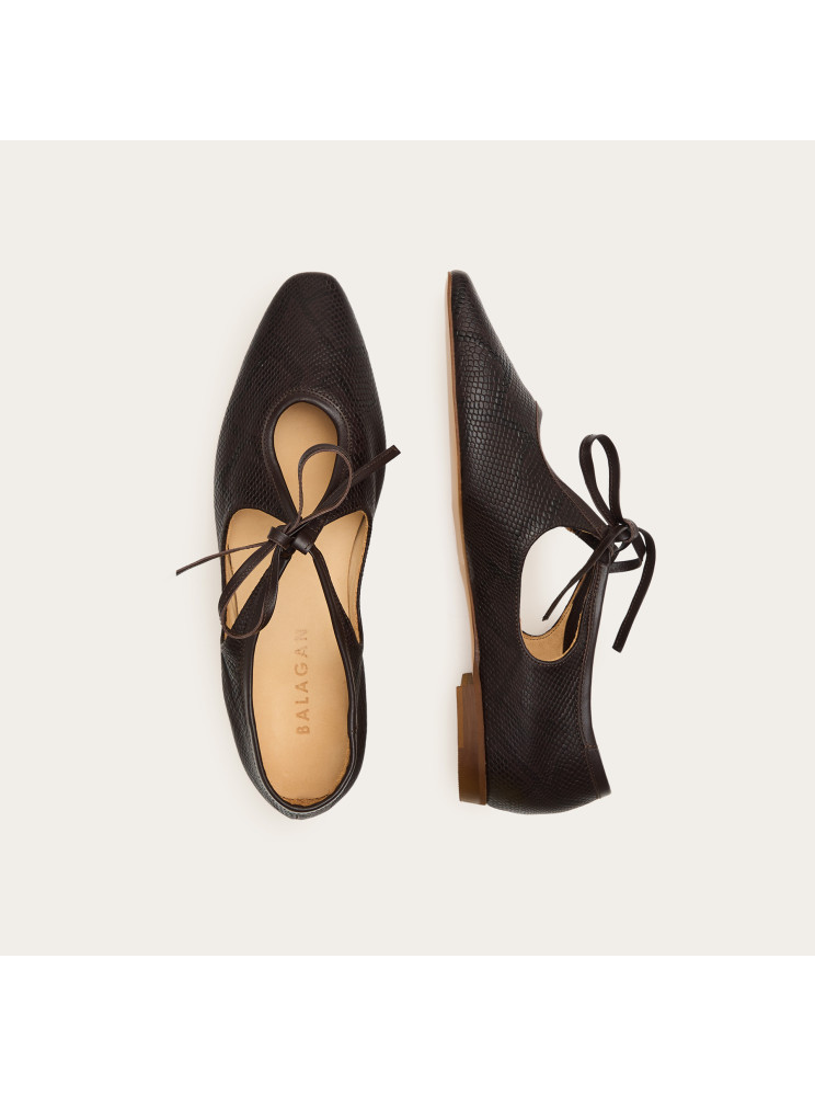 Isla Flats, brown python pattern | Balagan Studio