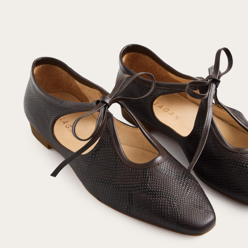 Isla Flats, brown python pattern | Balagan Studio