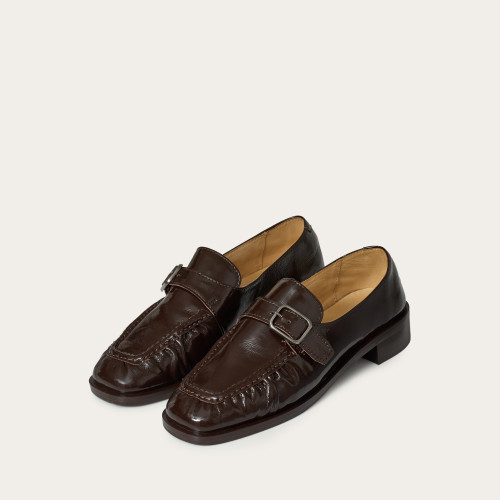 Billie Flats, glossy brown | Balagan Studio