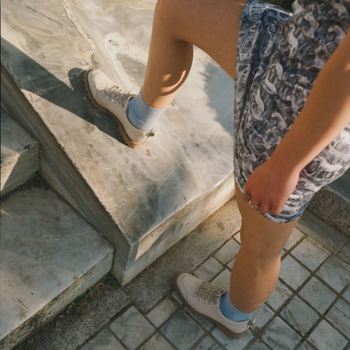 Dolomiti półbuty, kremowy wzór krokodyla | Balagan Studio