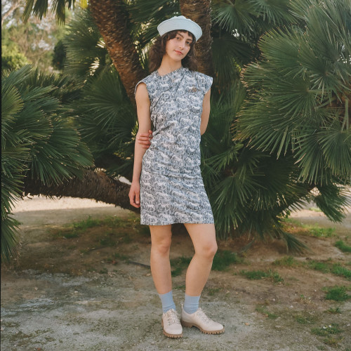 Dolomiti półbuty, kremowy wzór krokodyla | Balagan Studio