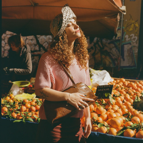 Envelope Bag M, caramel croco | Balagan Studio