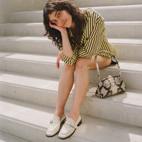 Hug Bag M, off white python pattern | Balagan Studio