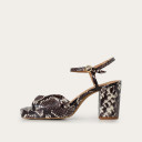 Bianca Sandals, brown python pattern