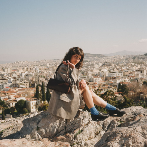 Baguette torebka M, ciemny brąz | Balagan Studio