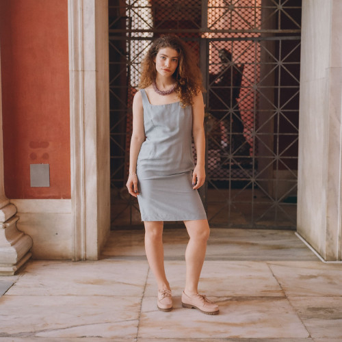 Tefer półbuty, pudrowy róż nubuk | Balagan Studio