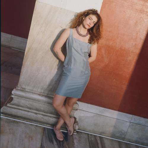 Tefer półbuty, pudrowy róż nubuk | Balagan Studio