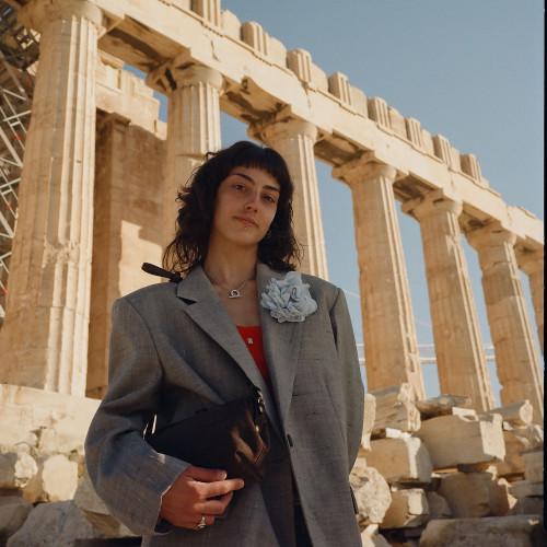 Rofe Bag M, brown velvet | Balagan Studio