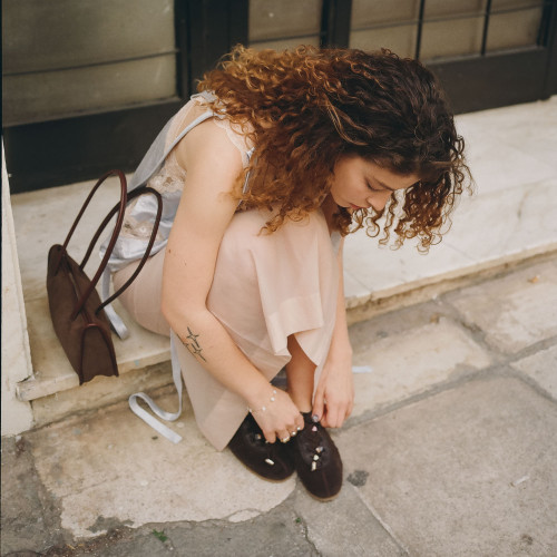 Gent Sneakers, dark chocolate velvet | Balagan Studio