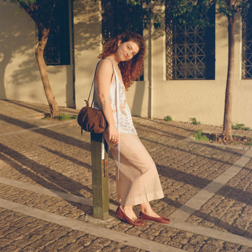 Plis Bag M, brown velvet | Balagan Studio