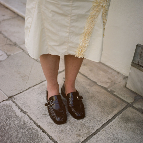 Billie Flats, glossy brown | Balagan Studio