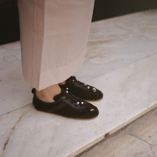 Gent sneakersy, czekoladowy brąz welur | Balagan Studio