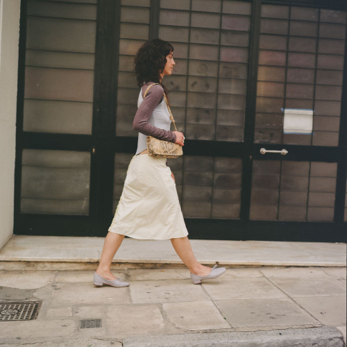 Suzanne Bag S, beige python pattern | Balagan Studio