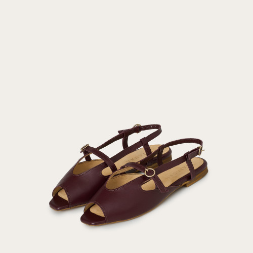 Athena sandały, burgund| Balagan Studio