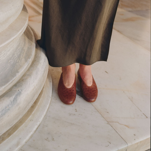 Opera baleriny, brązowy wzór aligatora | Balagan Studio