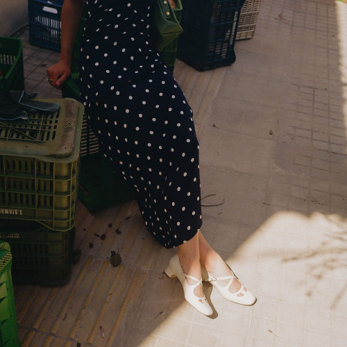 Ginger czółenka, kremowy połysk | Balagan Studio