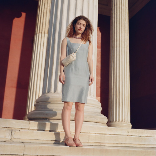 Dora Low Heels, apricot gloss | Balagan Studio