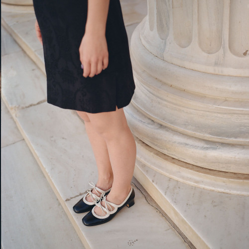 Greta Heels, black & white gloss | Balagan Studio