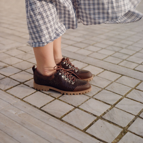 Dolomiti Flats, brown croco| Balagan Studio