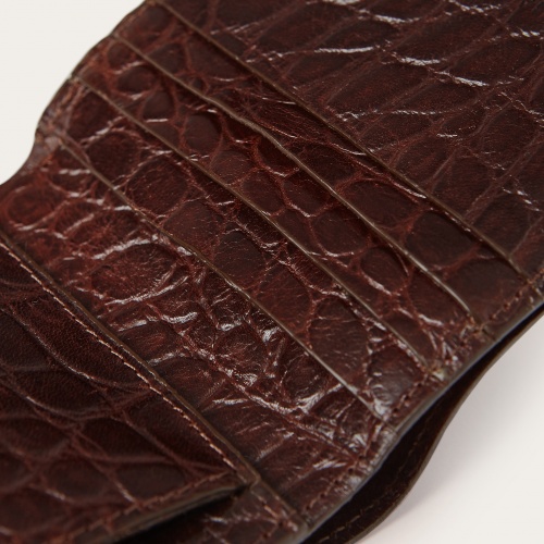 Adon portfel, brązowy wzór krokodyla | Balagan Studio
