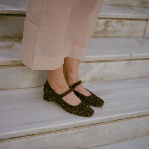 Dora Low Heels, pattern velvet | Balagan Studio
